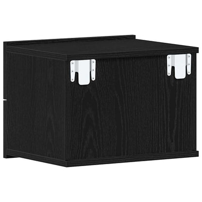 Nachttisch 2 Stk. Schwarz Eichen-Optik 40 x 30 x 30 cm