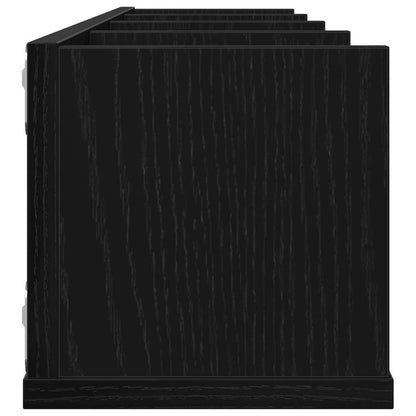 Wandregal Wandhalterung Schwarz Eichen-Optik 100 x 18 x 18 cm