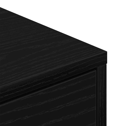Schuhregal 60 x 35 x 84 cm Holzwerkstoff Schwarz Eichen-Optik