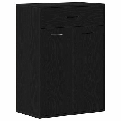 Schuhregal 60 x 35 x 84 cm Holzwerkstoff Schwarz Eichen-Optik