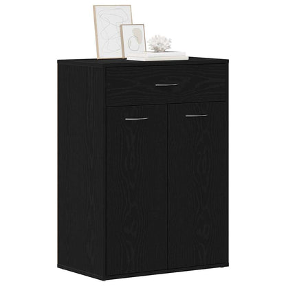 Schuhregal 60 x 35 x 84 cm Holzwerkstoff Schwarz Eichen-Optik