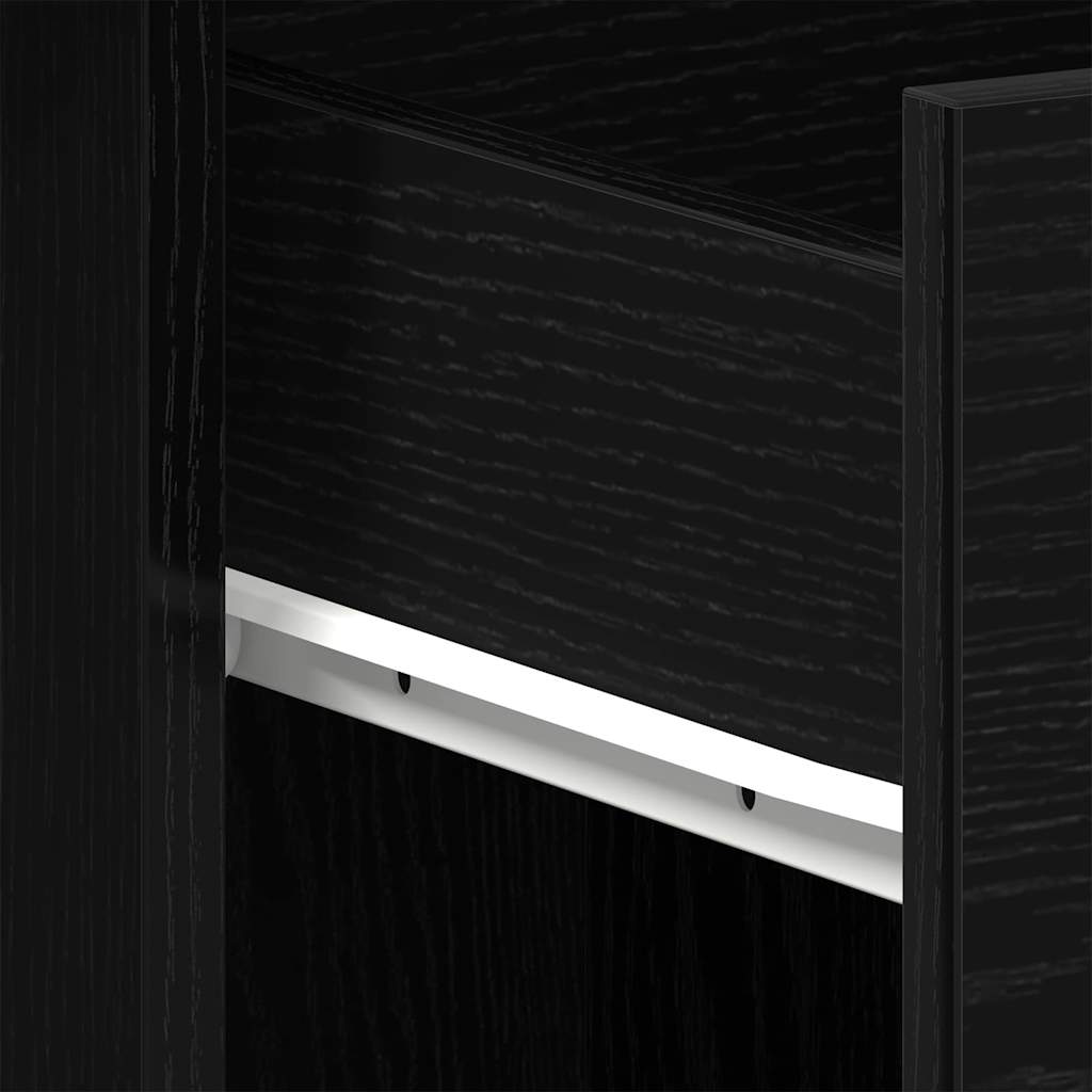 Schreibtisch Schwarz Eichen-Optik Holzwerkstoff