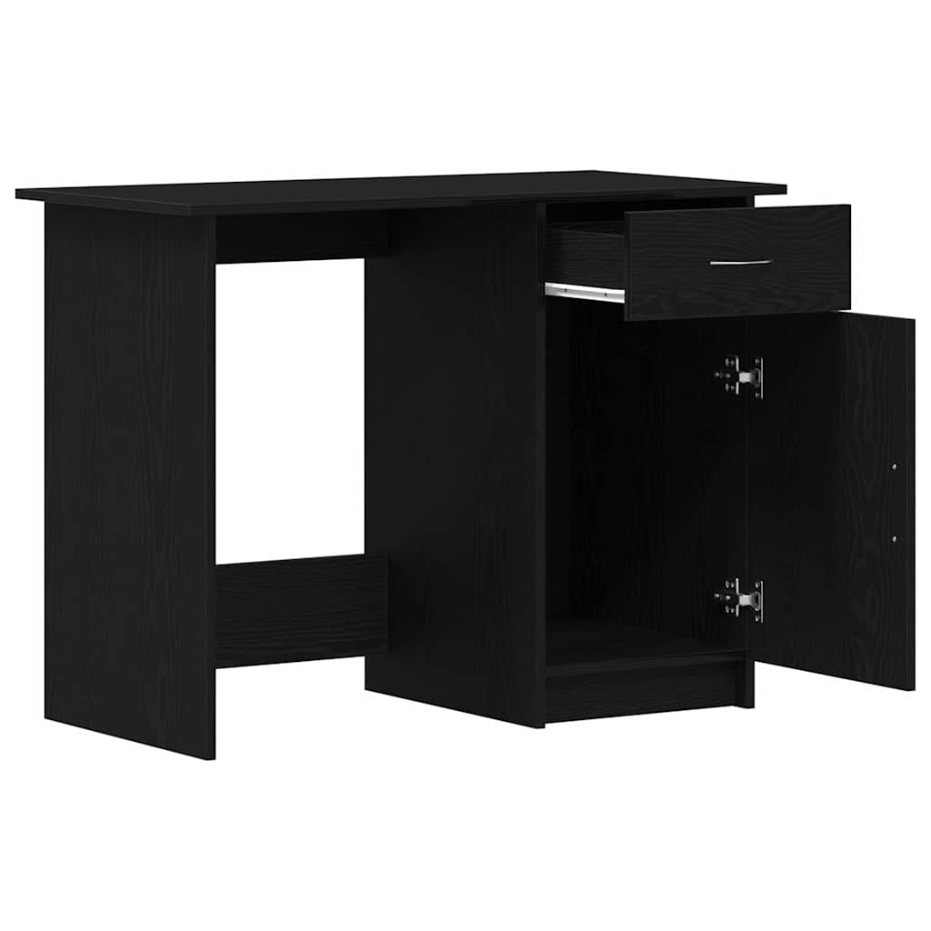 Schreibtisch Schwarz Eichen-Optik Holzwerkstoff