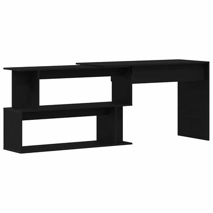 Schreibtisch Schwarz Eichen-Optik Holzwerkstoff