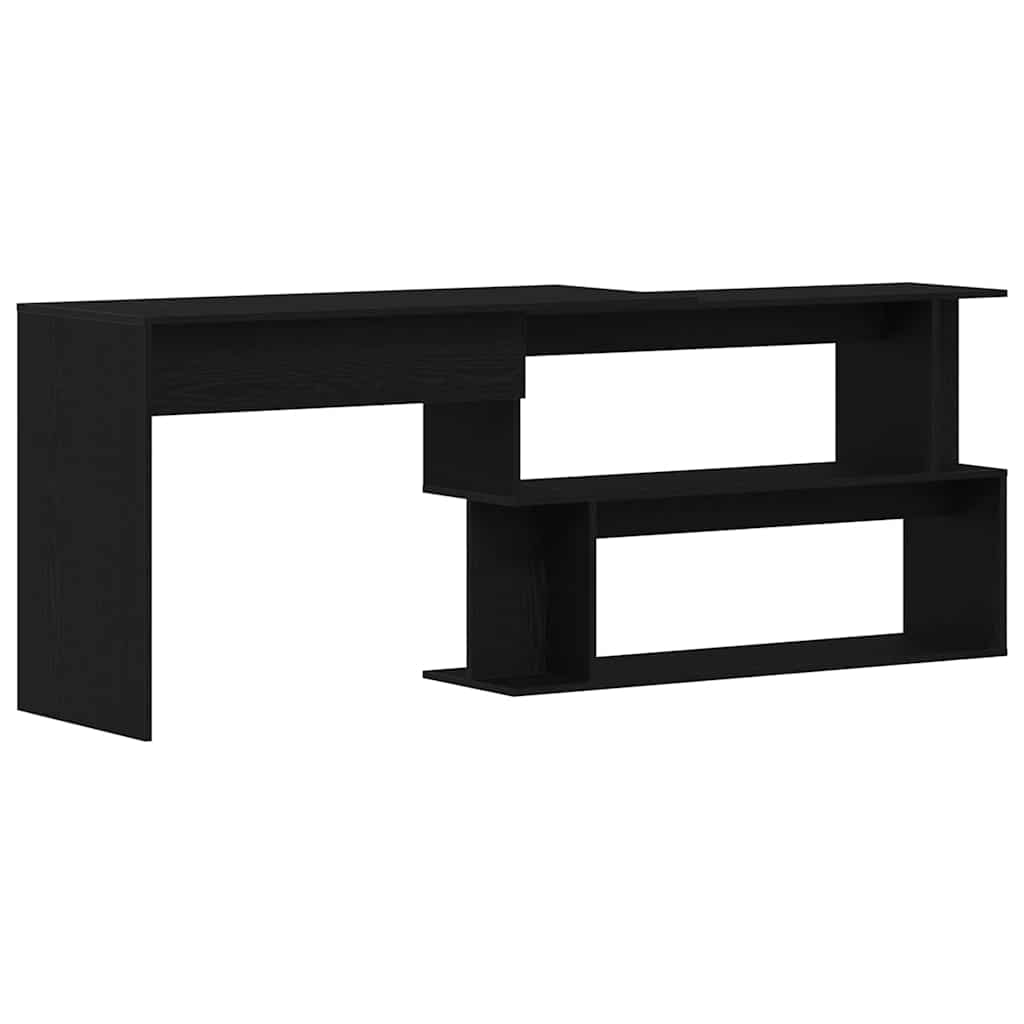 Schreibtisch Schwarz Eichen-Optik Holzwerkstoff