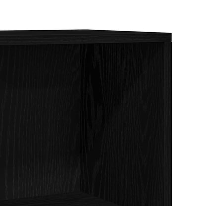 Bücherregal 60 x 24 x 143 cm Holzwerkstoff Schwarz Eichen-Optik