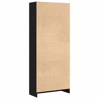 Bücherregal 60 x 24 x 143 cm Holzwerkstoff Schwarz Eichen-Optik