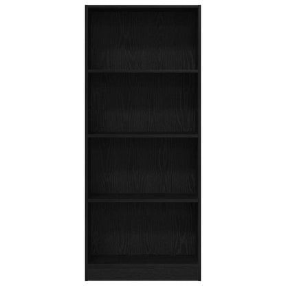 Bücherregal 60 x 24 x 143 cm Holzwerkstoff Schwarz Eichen-Optik