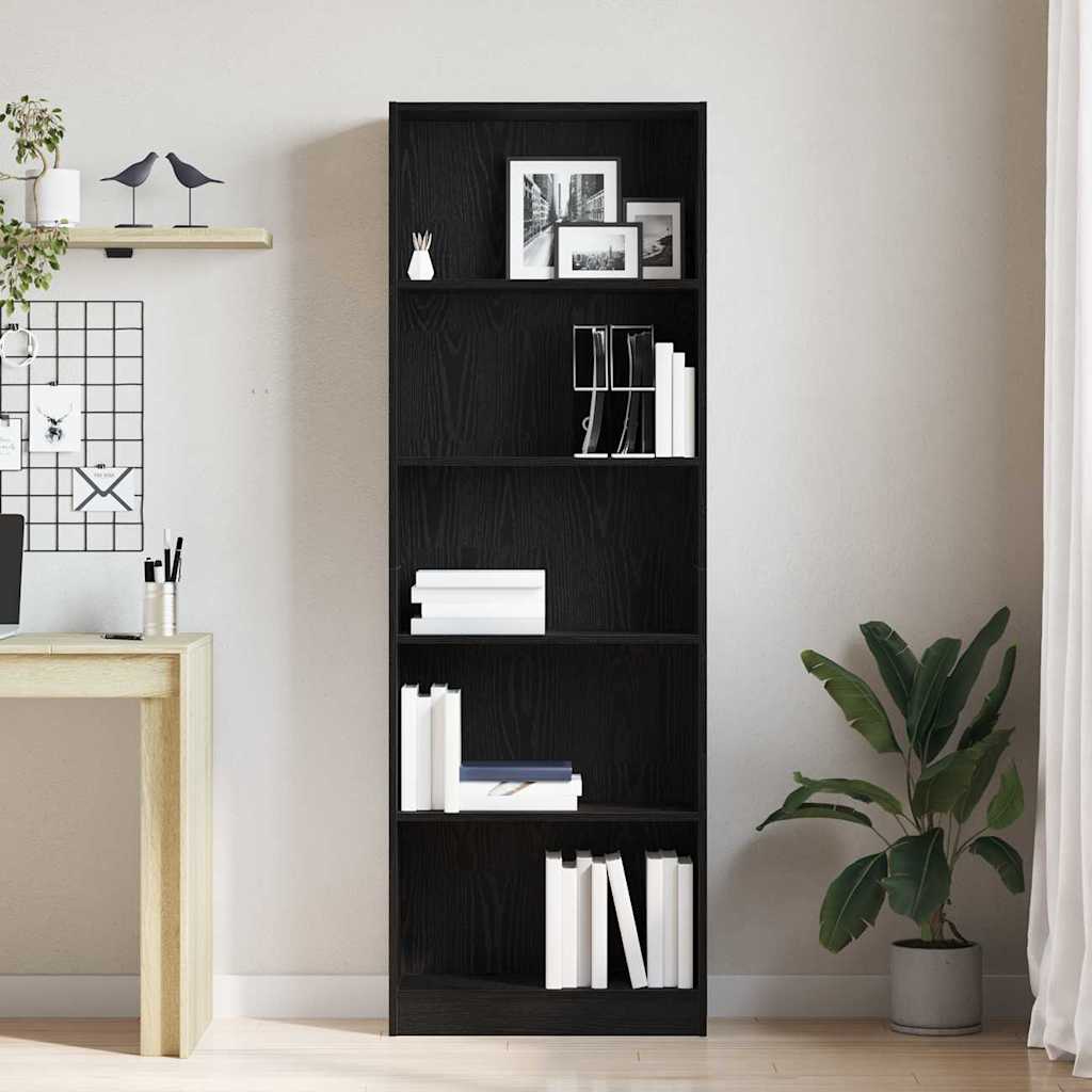 Bücherregal Schwarze Eiche 60 x 24 x 176 cm Holzwerkstoff