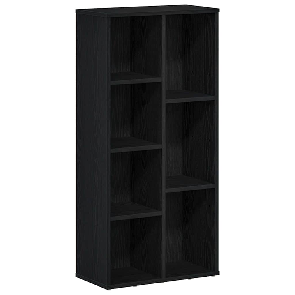 Bibliothèque aspect chêne noir 50 x 25 x 104 cm Matériau bois
