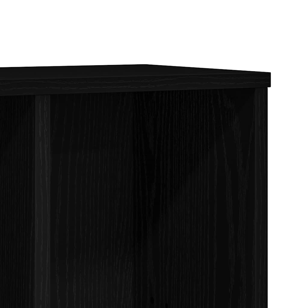 Bibliothèque aspect chêne noir 50 x 25 x 104 cm Matériau bois