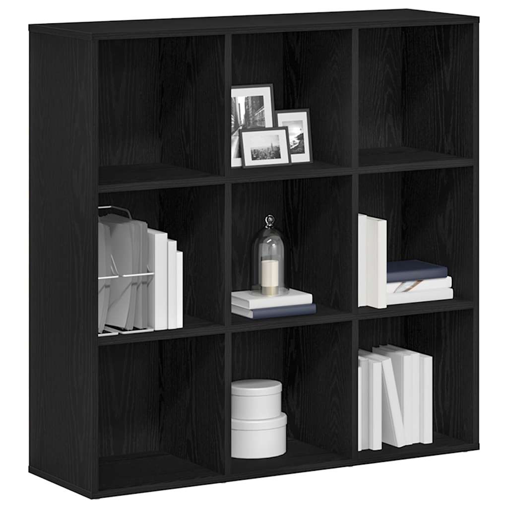 Bücherregal Eiche Schwarz 98x29x97,5 cm Holzwerkstoff