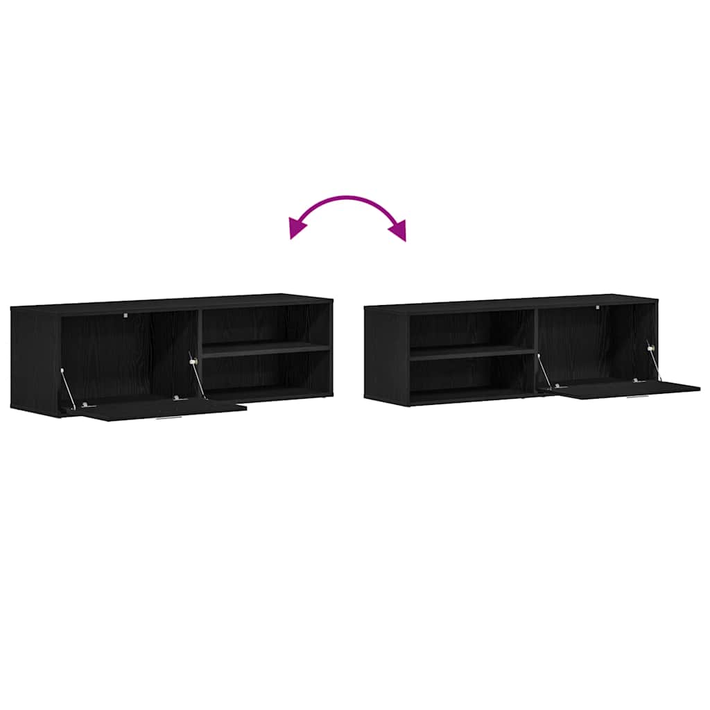 TV-Schrank Schwarze Eiche 120x34x37 cm Holzwerkstoff