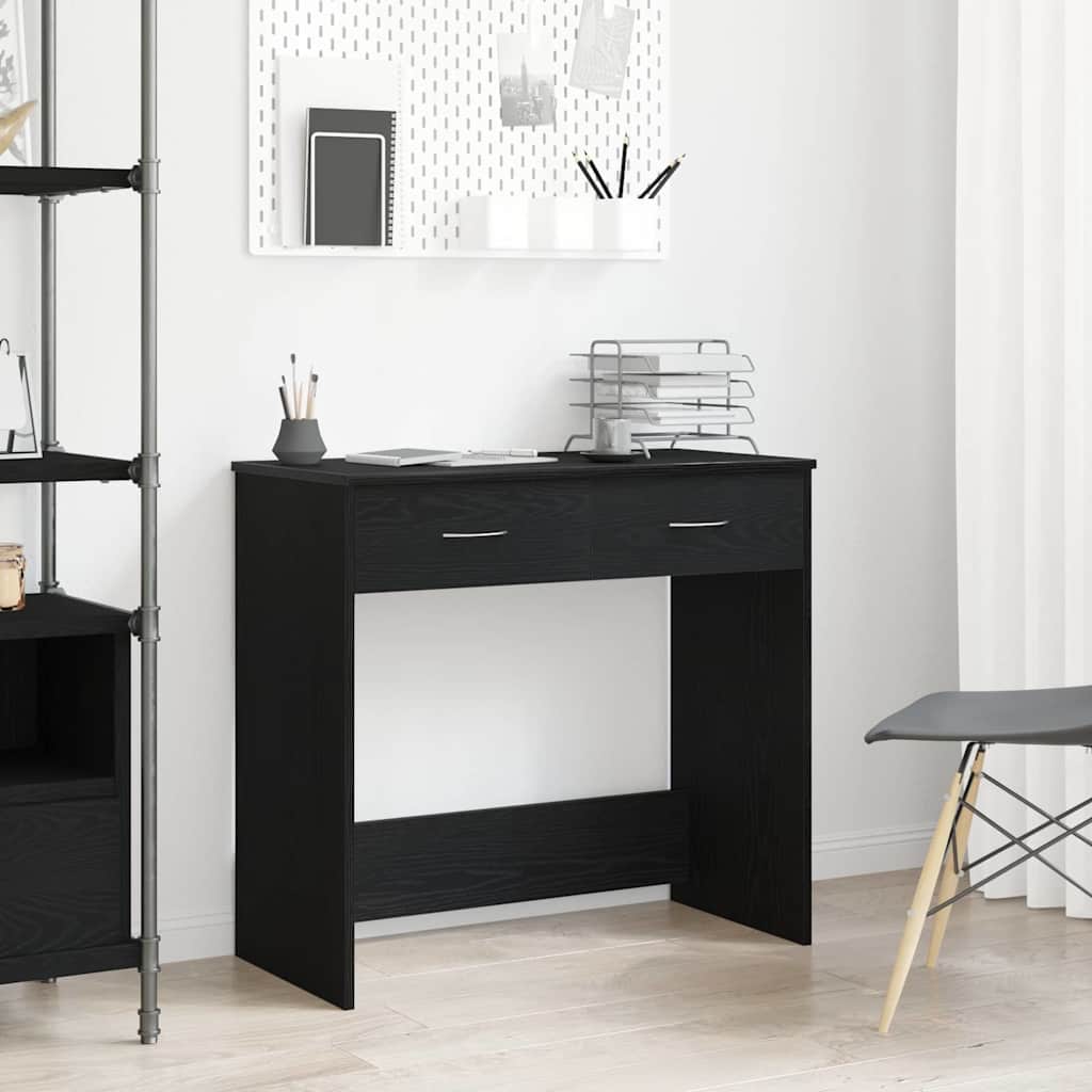 Schreibtisch Schwarz Eichen-Optik Holzwerkstoff 80 x 40 x 75 cm