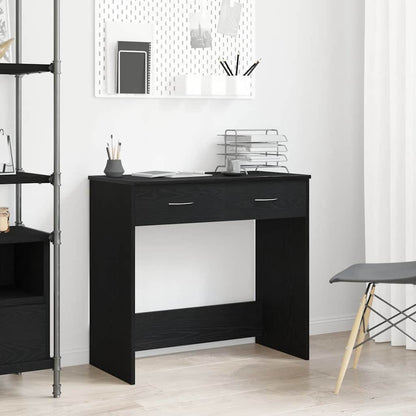 Schreibtisch Schwarz Eichen-Optik Holzwerkstoff 80 x 40 x 75 cm