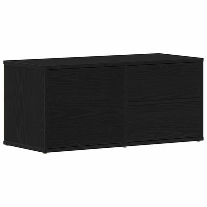 TV-Schränk 80 x 34 x 36 cm Schwarz Eichen-Optik Holzwerkstoff