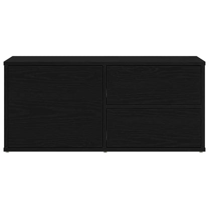 TV-Schränk 80 x 34 x 36 cm Schwarz Eichen-Optik Holzwerkstoff