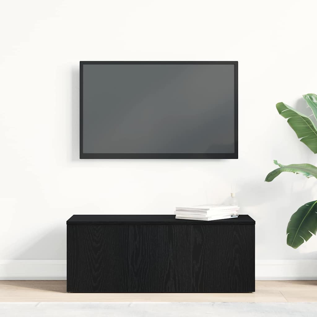 TV-Schränk 80x34x30 cm Schwarz Eichen-Optik Holzwerkstoff