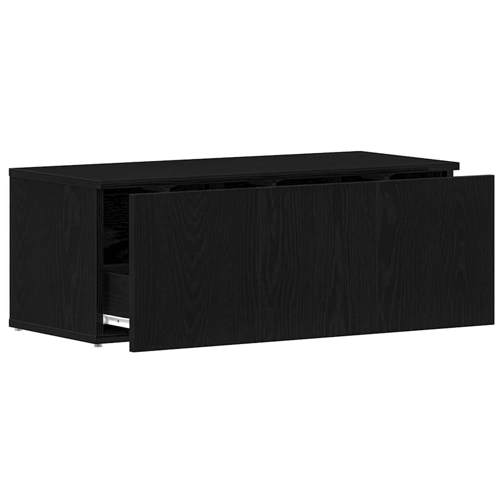 TV-Schränk 80x34x30 cm Schwarz Eichen-Optik Holzwerkstoff