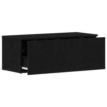 TV-Schränk 80x34x30 cm Schwarz Eichen-Optik Holzwerkstoff