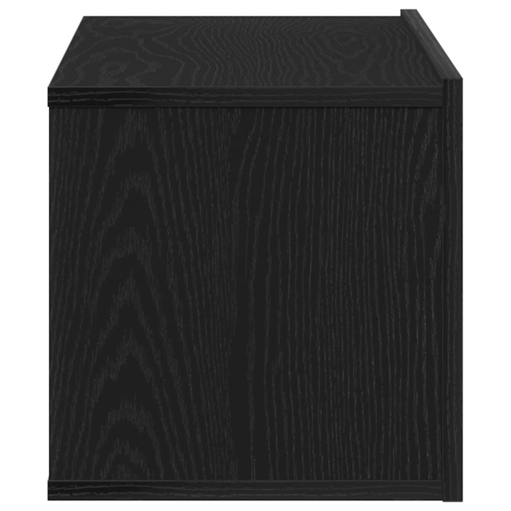 TV-Schränk 80 x 30 x 30 cm Schwarz Eichen-Optik Holzwerkstoff