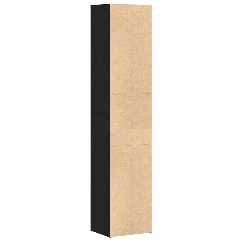 Bücherregal Schwarz Eichen-Optik 36 x 30 x 171 cm Holzwerkstoff