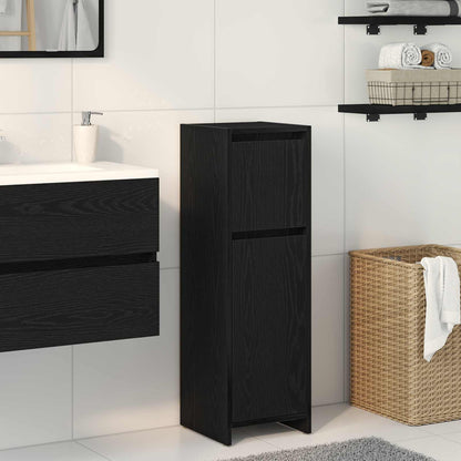Badezimmerschrank Schwarz Eichen-Optik 30 x 30 x 95 cm