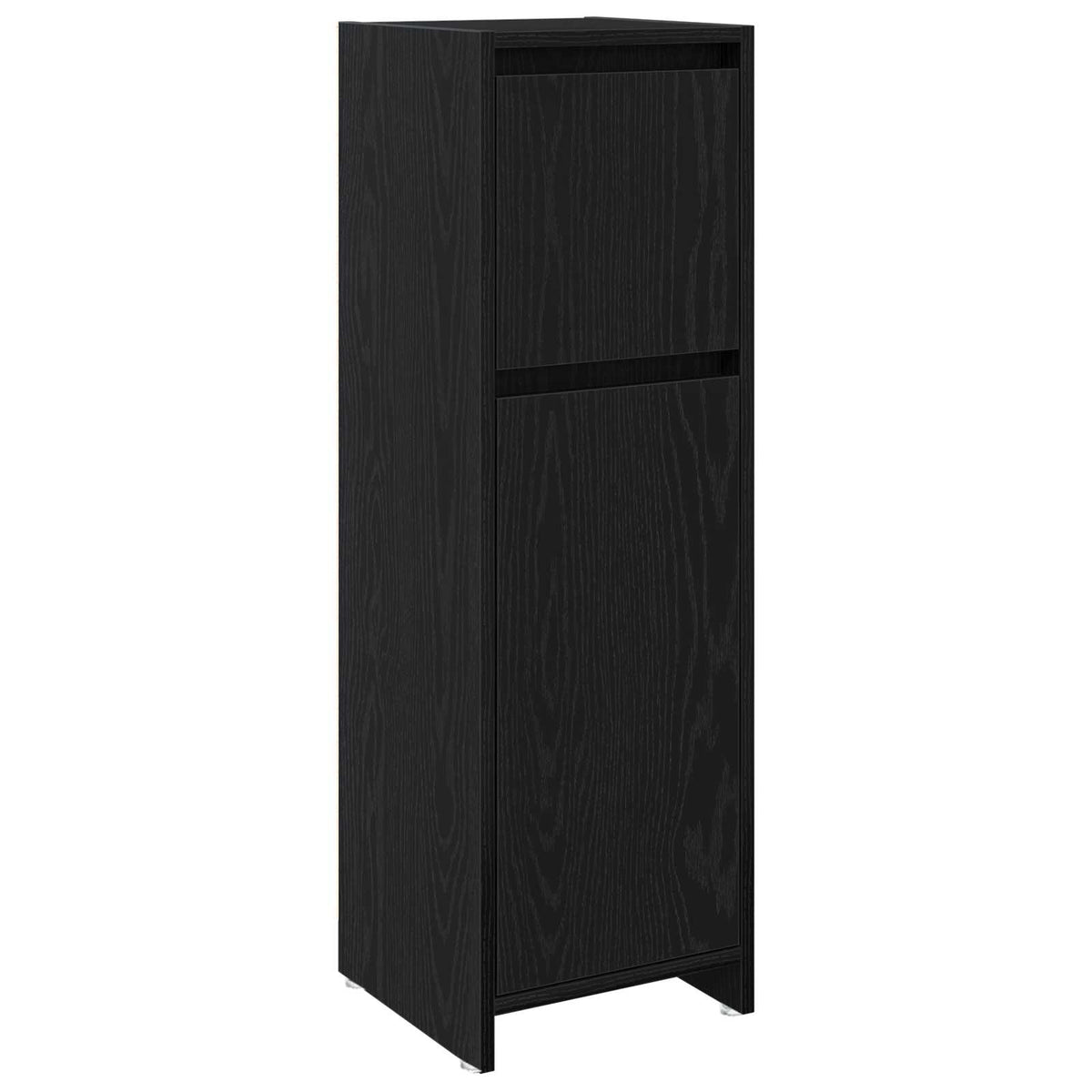 Badezimmerschrank Schwarz Eichen-Optik 30 x 30 x 95 cm