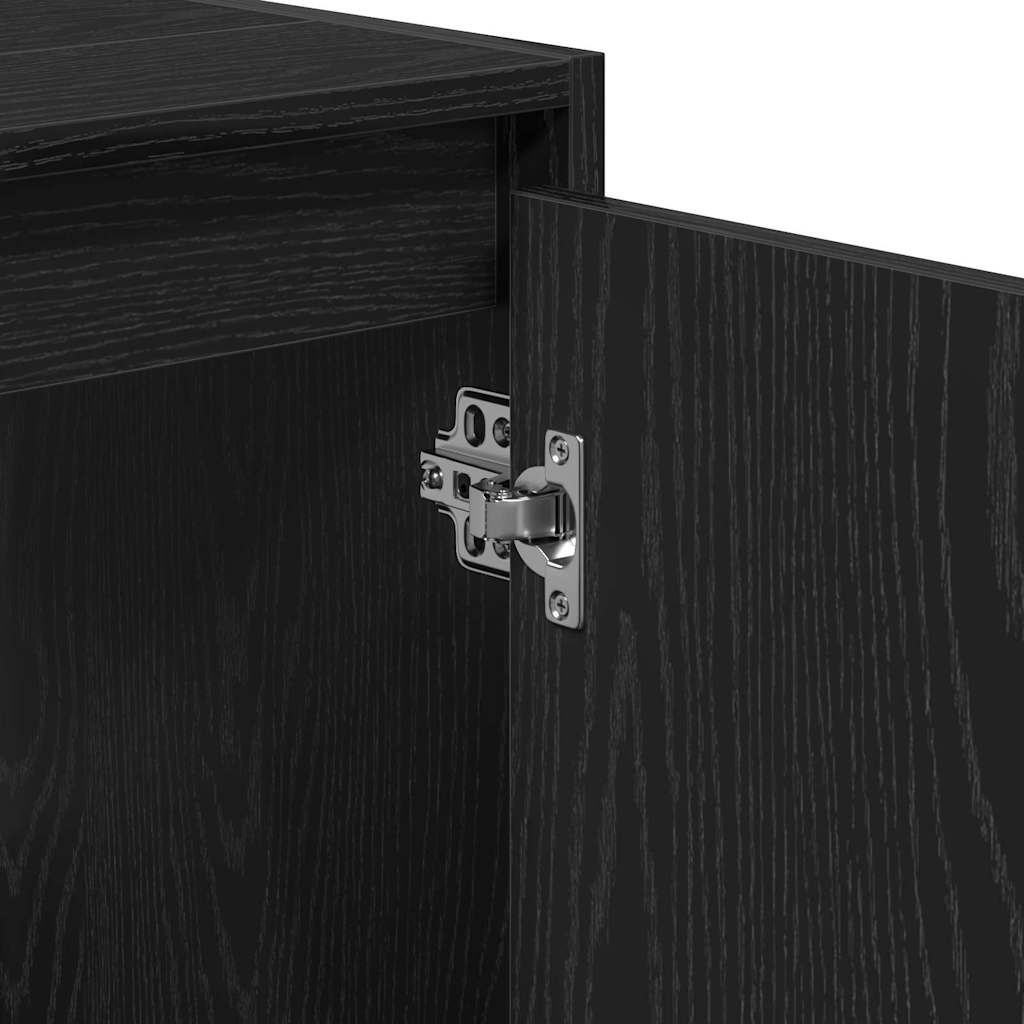 Badezimmerschrank Schwarz Eichen-Optik 60 x 33 x 60 cm