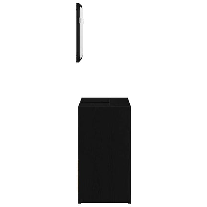 Badezimmerschrank Schwarz Eichen-Optik 60 x 33 x 60 cm