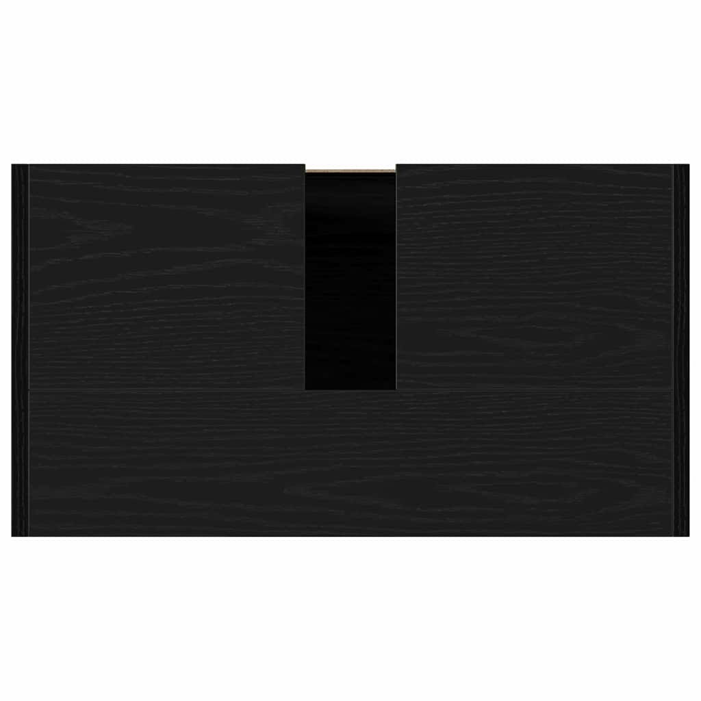 Badezimmerschrank Schwarz Eichen-Optik 60 x 33 x 60 cm