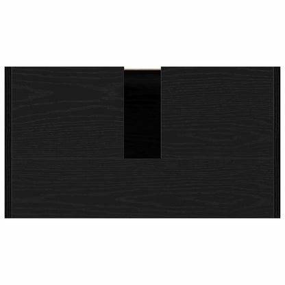 Badezimmerschrank Schwarz Eichen-Optik 60 x 33 x 60 cm