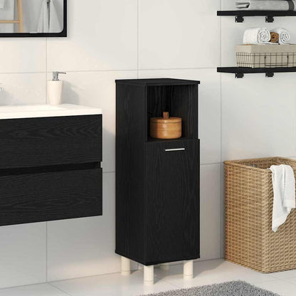 Badezimmerschrank Schwarz Eichen-Optik 30 x 30 x 95 cm