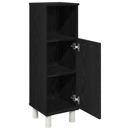 Badezimmerschrank Schwarz Eichen-Optik 30 x 30 x 95 cm