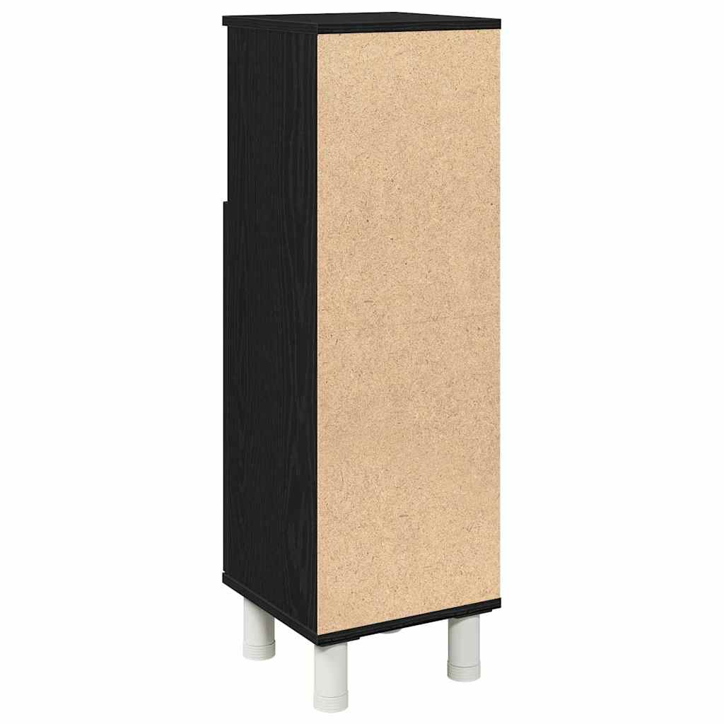 Badezimmerschrank Schwarz Eichen-Optik 30 x 30 x 95 cm