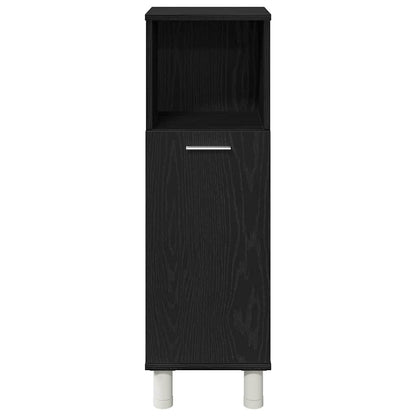 Badezimmerschrank Schwarz Eichen-Optik 30 x 30 x 95 cm