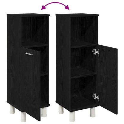 Badezimmerschrank Schwarz Eichen-Optik 30 x 30 x 95 cm
