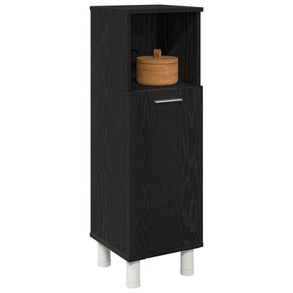 Badezimmerschrank Schwarz Eichen-Optik 30 x 30 x 95 cm