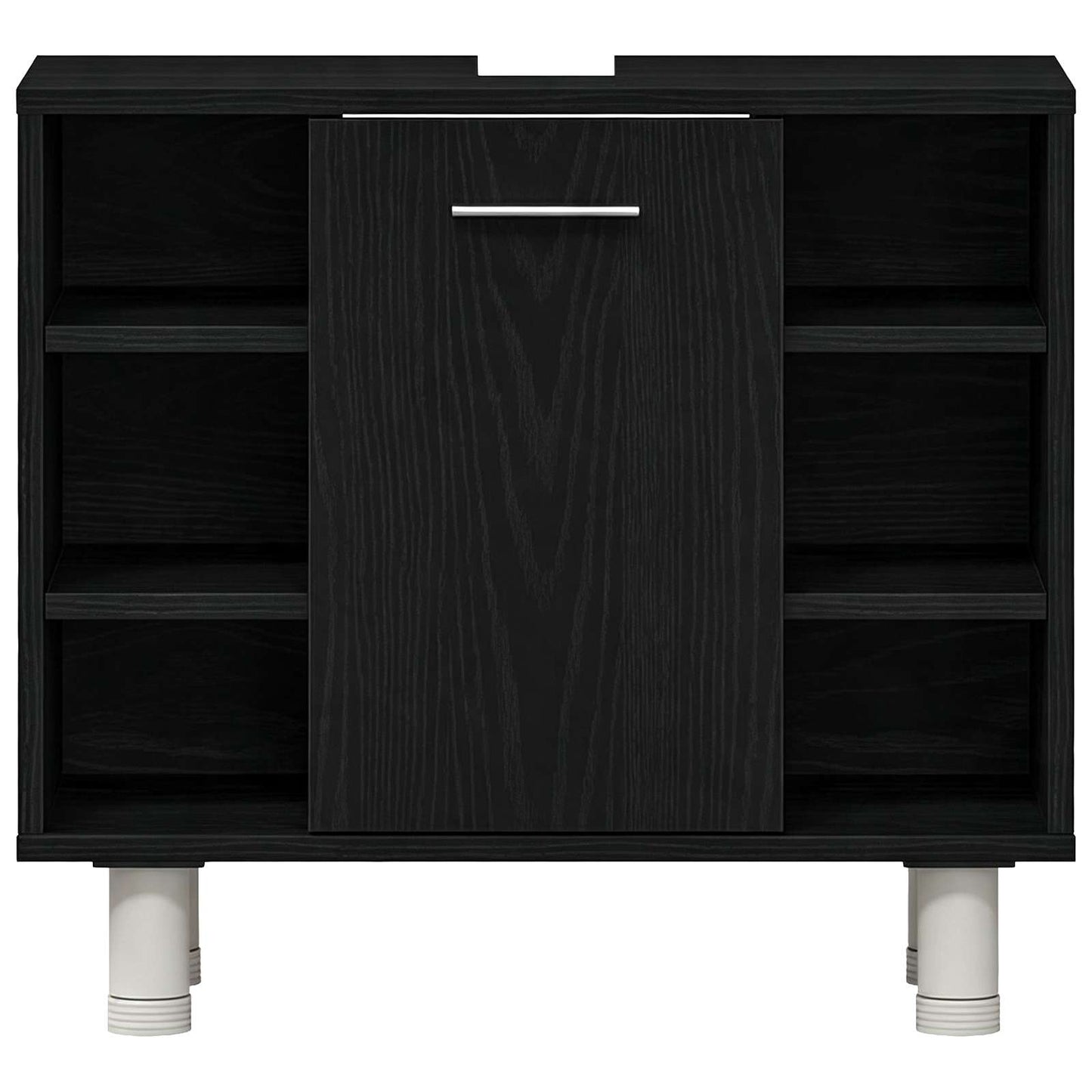 Badezimmerschrank Schwarz Eichen-Optik 60 x 32 x 54 cm