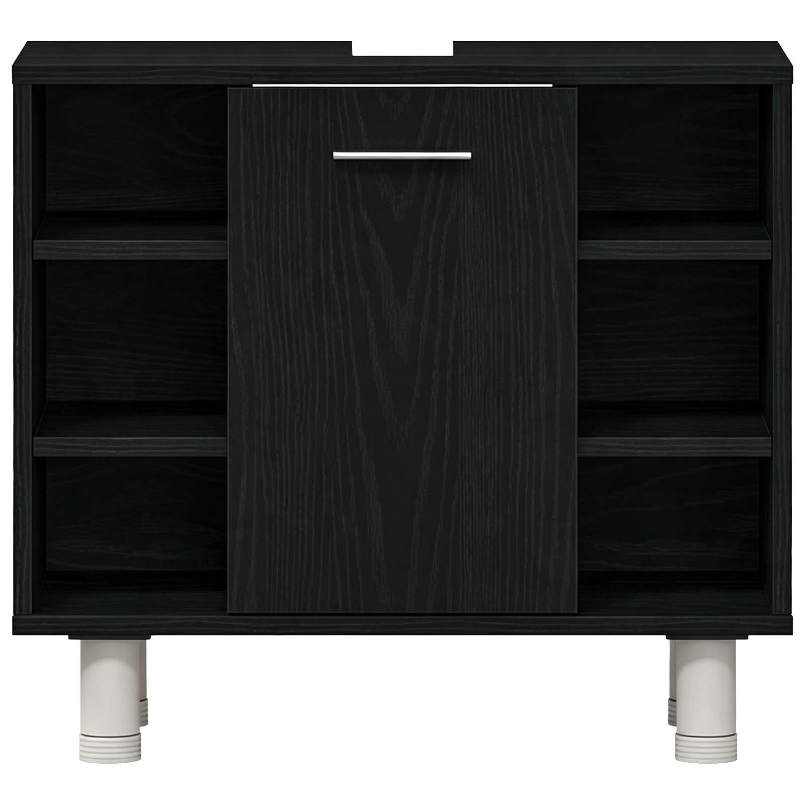 Badezimmerschrank Schwarz Eichen-Optik 60 x 32 x 54 cm