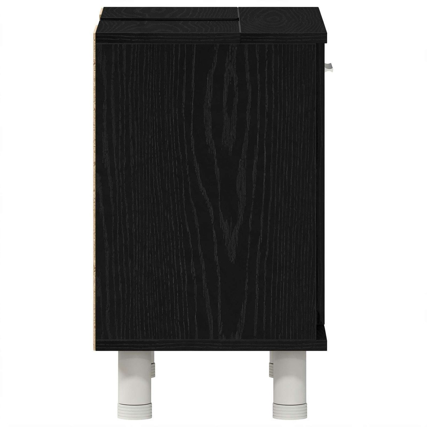 Badezimmerschrank Schwarz Eichen-Optik 60 x 32 x 54 cm