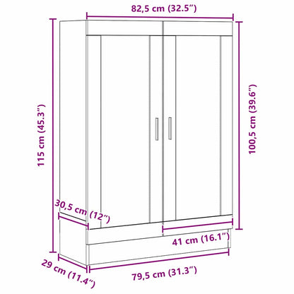 Bücherregal 3 Ebenen 82,5 x 30,5 x 115 cm Holzwerkstoff