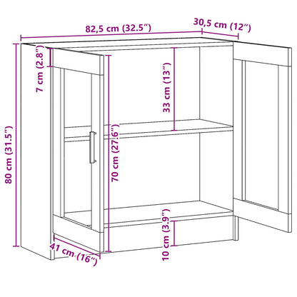 Bücherregal 4 Ebenen 82,5 x 30,5 x 80 cm Holzwerkstoff