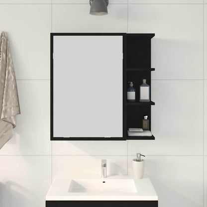 Badezimmerspiegelschrank Schwarz Eichen-Optik