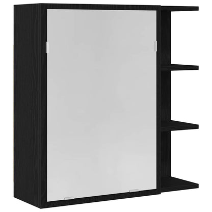 Badezimmerspiegelschrank Schwarz Eichen-Optik