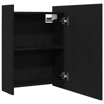 Badezimmerspiegelschrank Schwarz Eichen-Optik