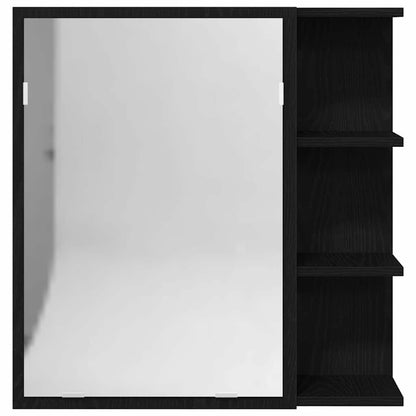 Badezimmerspiegelschrank Schwarz Eichen-Optik