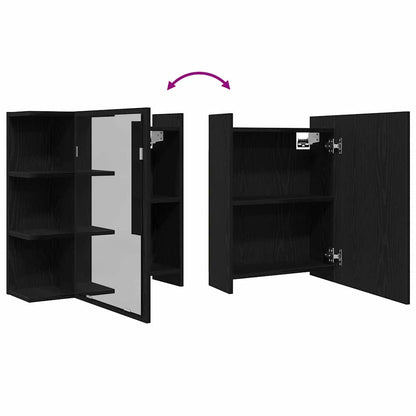 Badezimmerspiegelschrank Schwarz Eichen-Optik