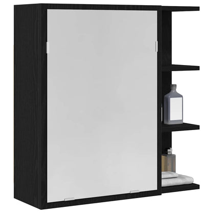 Badezimmerspiegelschrank Schwarz Eichen-Optik