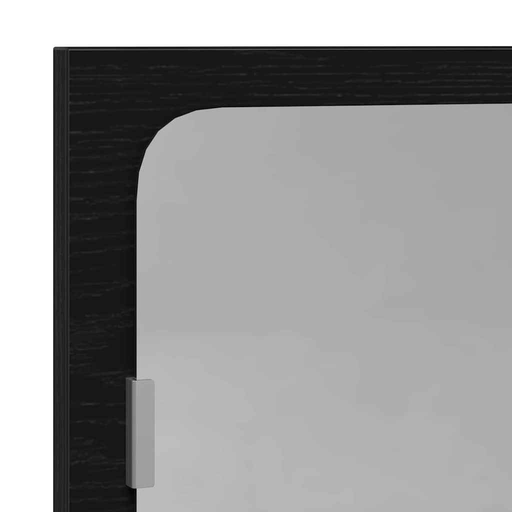 Spiegelablage Schwarz Eichen-Optik 60 x 10,5 x 37 cm